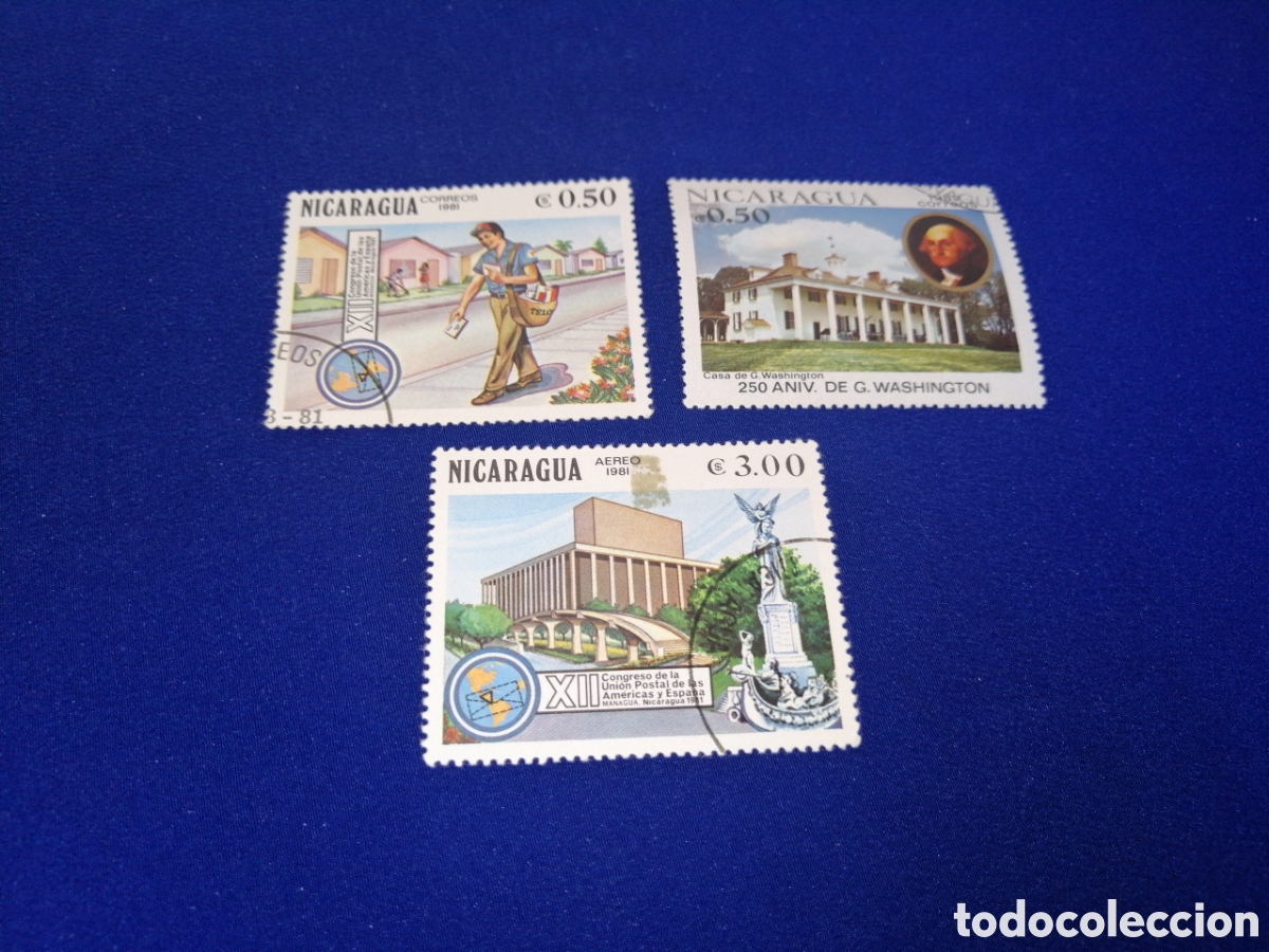 Stamps: NICARAGUA LOTE SELLOS USADOS MATASELLADOS