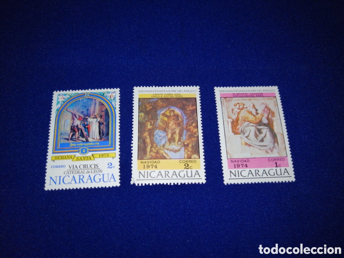 Francobolli: NICARAGUA LOTE RELIGI&Oacute;N SELLOS USADOS
