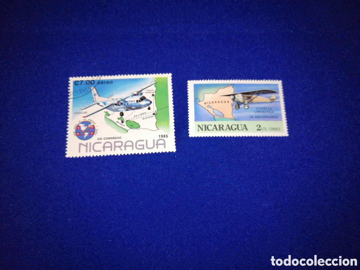 Selos: NICARAGUA LOTE AVIACI&Oacute;N SELLOS USADOS MATASELLADOS