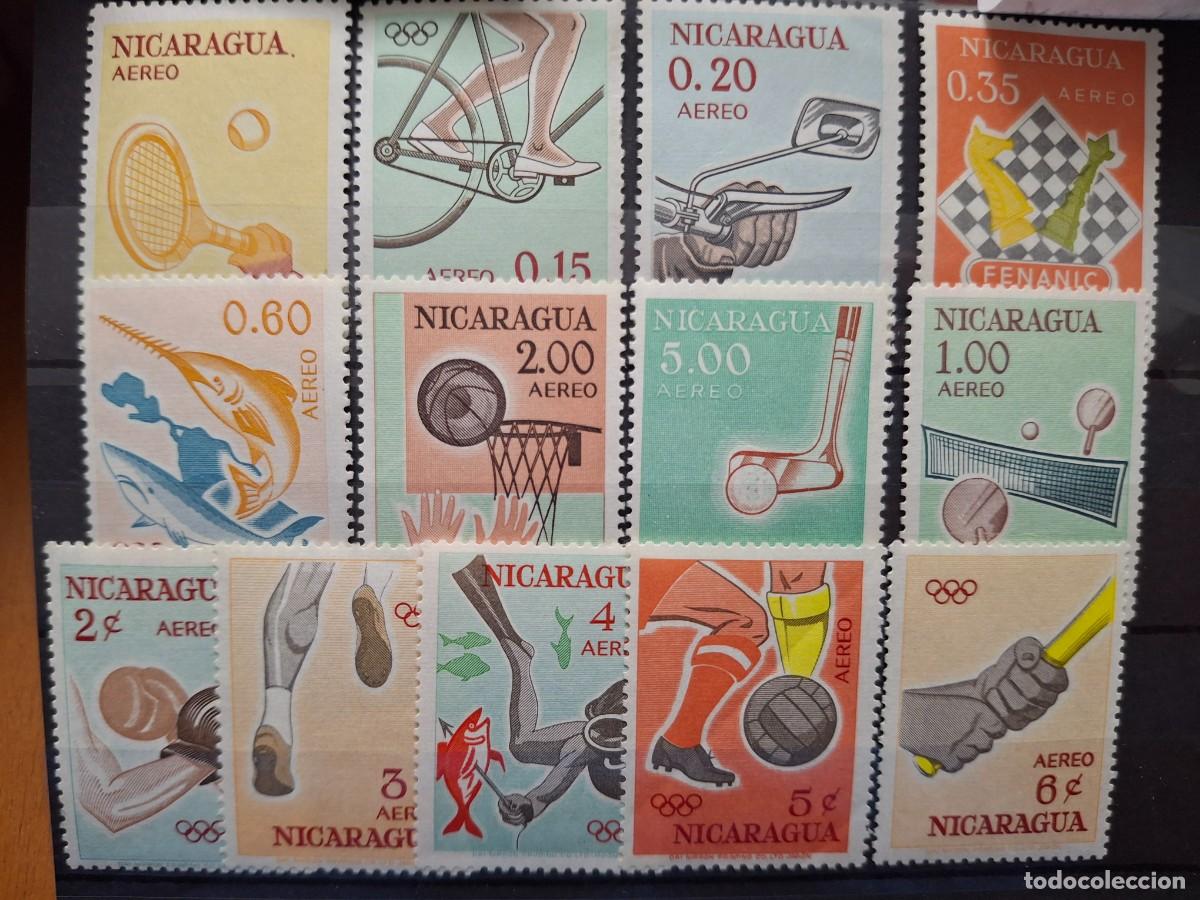 Selos: HB1719 GRANDES SERIES MUNDIALES NICARAGUA series sueltas ideal para tematicas