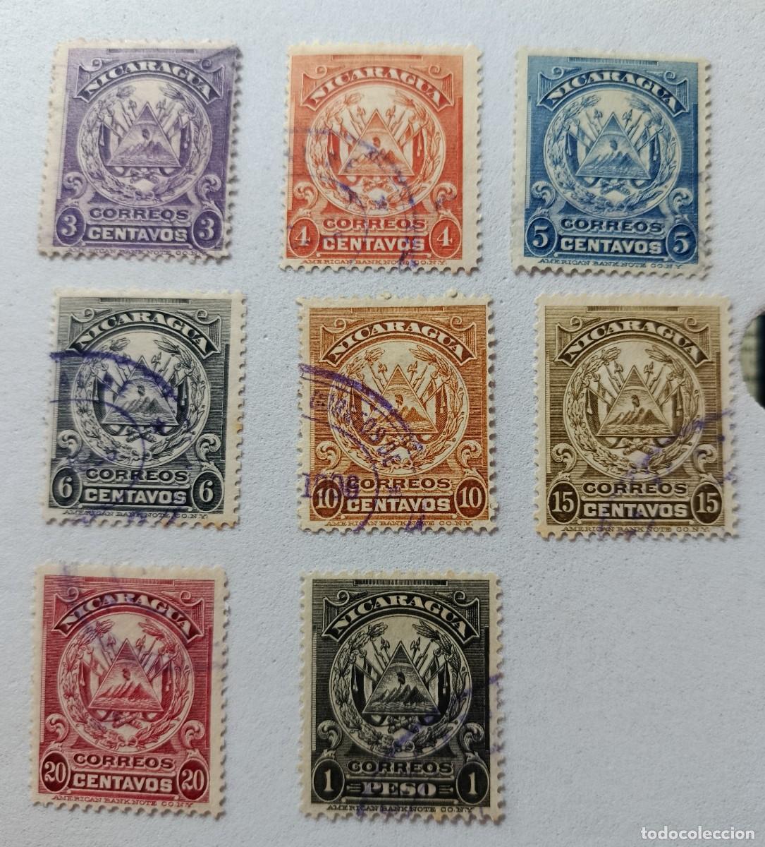 Sellos: Sellos Nicaragua 1905 Escudo nacional.