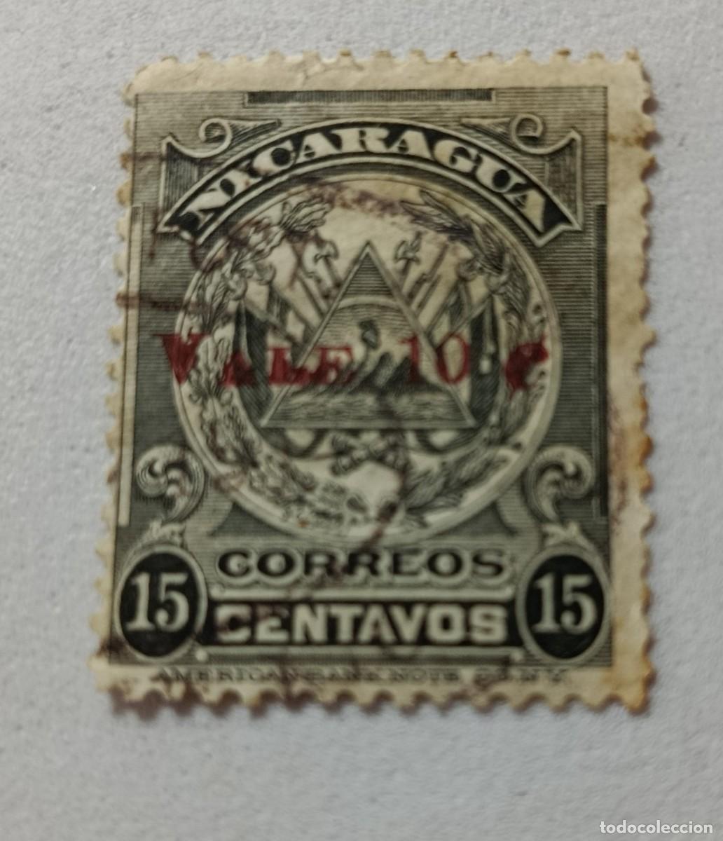 Sellos: Sellos Nicaragua 1910 Sellos de 1.909 sobrecargados.