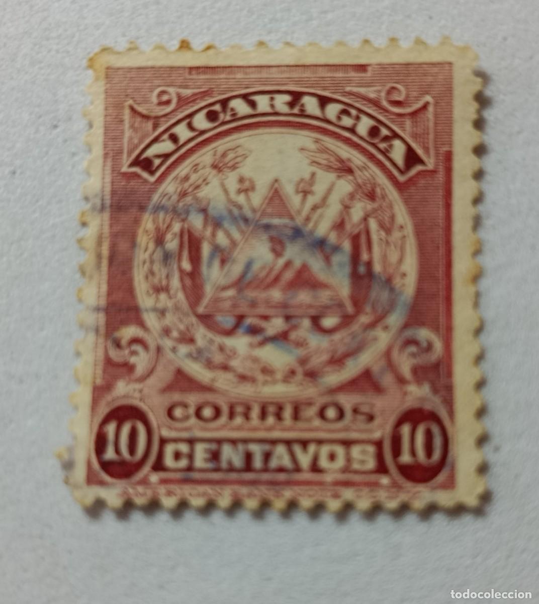 Sellos: Sellos Nicaragua 1909 Escudo nacional.