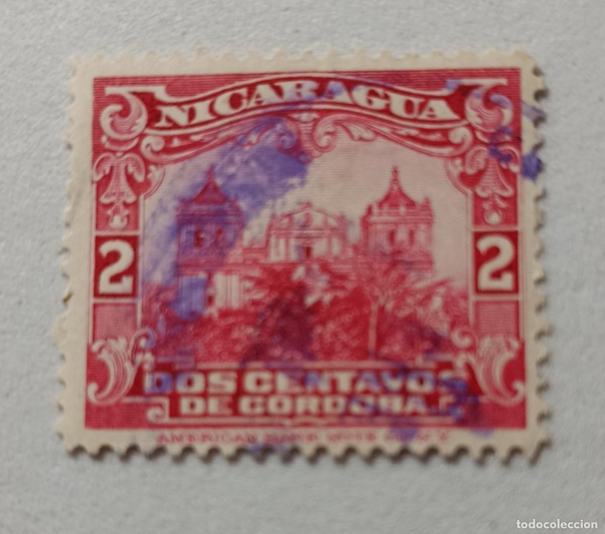 Sellos: Sellos Nicaragua 1922 Palacio nacional de Managua y la catedral de Le&oacute;n. Tipos de 1.914