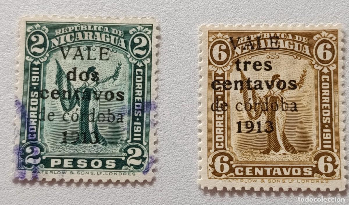 Sellos: Sellos Nicaragua 1913 -1914 Serie de 1.912 sobrecargada.