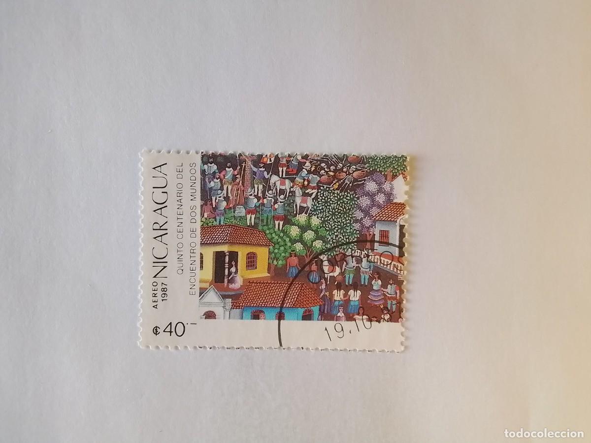 Sellos: A&Ntilde;O 1987 NICARAGUA SELLO USADO