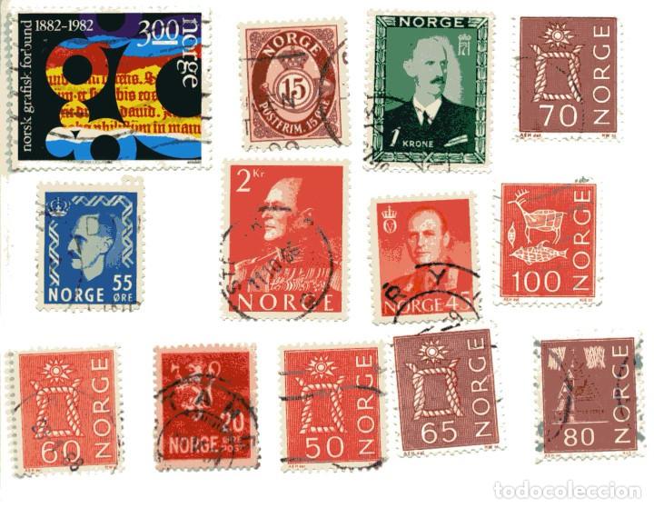 Sellos: 13 sellos Noruega. - Foto 1