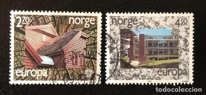 Sellos: NORUEGA 1987 SCOTT 905-906 USADO - Foto 1