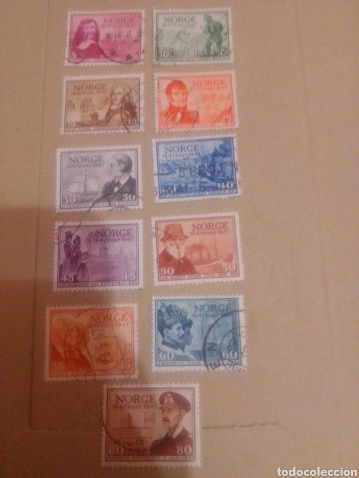 Sellos: Noruega 1947 completa - Foto 1