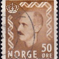 Sellos: 1950 - 1952 - NORUEGA - REY HAAKON VII - YVERT 329