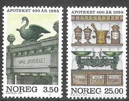 Sellos: SELLOS USADOS ( sin marcas de matasellos) DE NORUEGA 1995, YT 1131/ 32