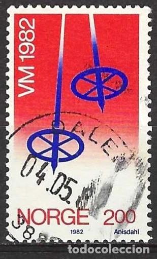 Sellos: Noruega 1982 - Mi 853 - YT 809 - Campeonatos del mundo de esqu&iacute;