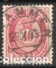 Sellos: NORUEGA-SELLO A&Ntilde;O 1877/1878-CUERNO POSTAL-USADO-DENTADO 14 x 13&frac12;