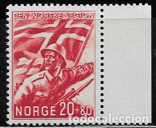 Sellos: NORUEGA 1941, Ivert 212 - LEGIONARIO CON BANDERA. MNH.