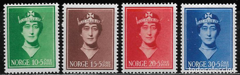 Sellos: NORUEGA 1939, Ivert 195/98 - REINA MAUD MNH.