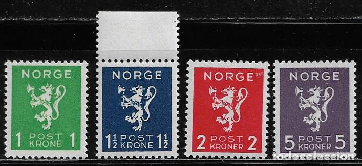 Sellos: NORUEGA 1940, Ivert 203/06 - CIFRAS. MNH.