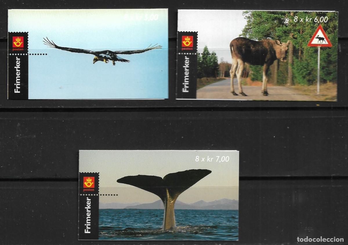 Sellos: NORUEGA 2000, CARNETS Ivert 1299/1301 - FAUNA. MNH.