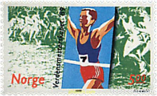 Sellos: 68412 MNH NORUEGA 1989 CAMPEONATOS DEL MUNDO DE CROSS