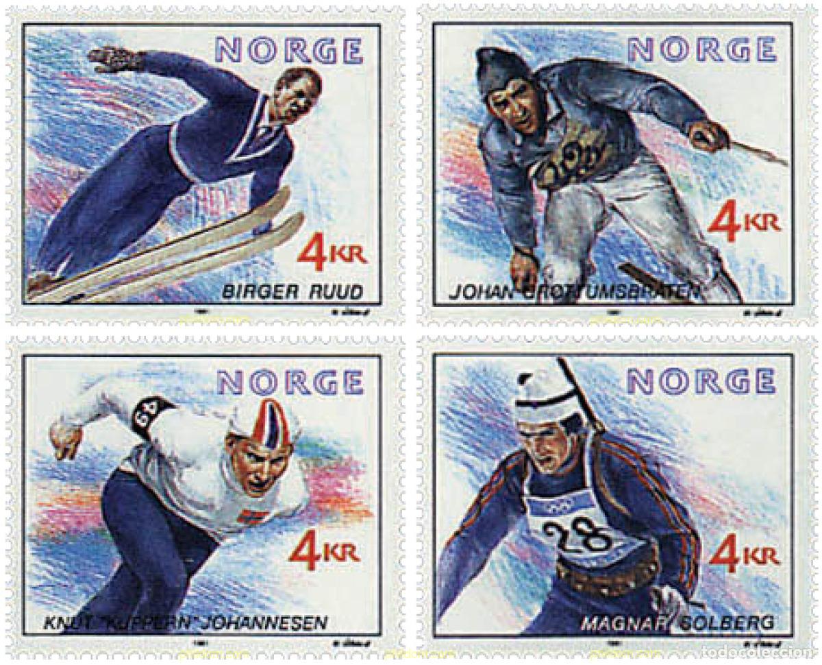Sellos: 121605 MNH NORUEGA 1991 17 JUEGOS OLIMPICOS INVIERNO LILLEHAMMER 1994