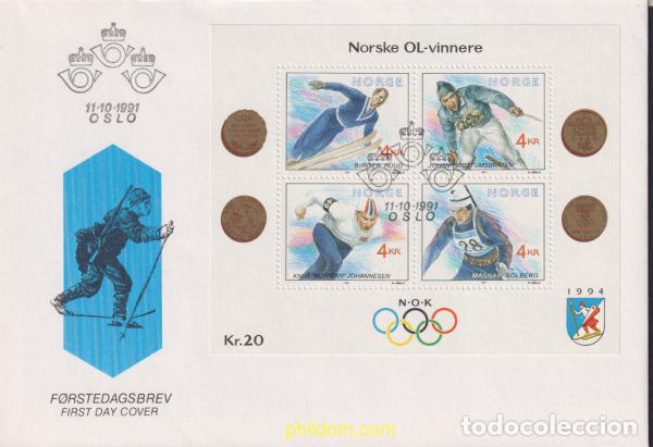 Sellos: 376949 MNH NORUEGA 1991 17 JUEGOS OLIMPICOS INVIERNO LILLEHAMMER 1994