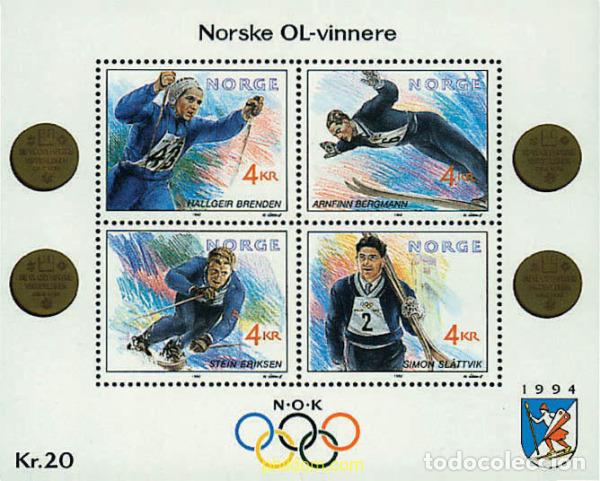 Sellos: 72440 MNH NORUEGA 1992 17 JUEGOS OLIMPICOS INVIERNO LILLEHAMMER 1994