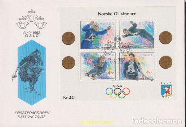 Sellos: 376950 MNH NORUEGA 1992 17 JUEGOS OLIMPICOS INVIERNO LILLEHAMMER 1994