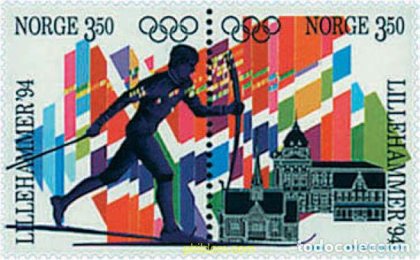 Sellos: 6430 MNH NORUEGA 1993 17 JUEGOS OLIMPICOS INVIERNO LILLEHAMMER 1994