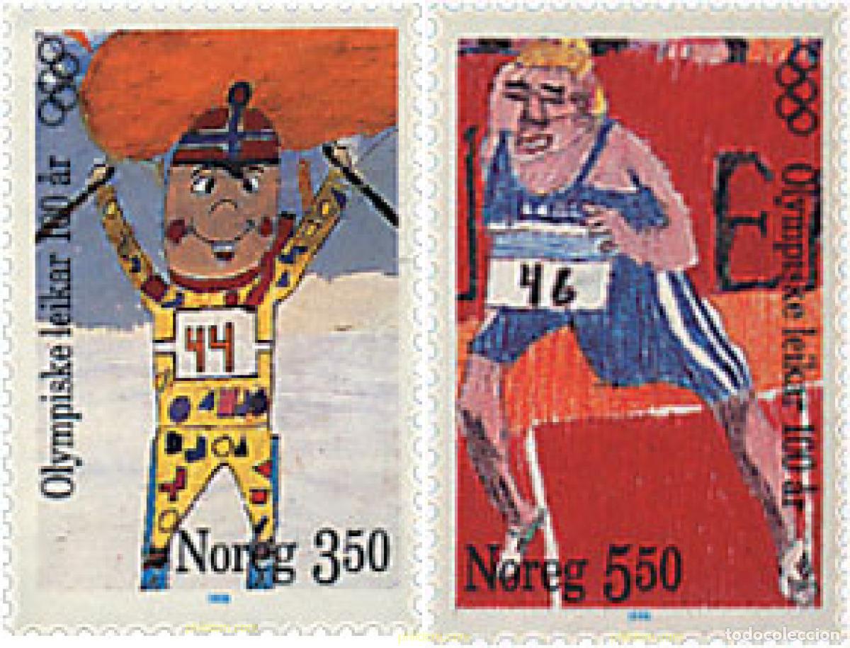 Sellos: 68427 MNH NORUEGA 1996 CENTENARIO DE LOS JUEGOS OLIMPICOS