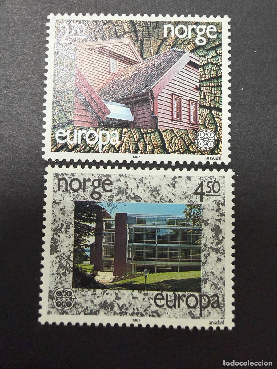Sellos: NORUEGA, 1987. YVERT 921/22. EUROPA CEPT. SERIE COMPLETA. NUEVOS. SIN FIJASELLOS