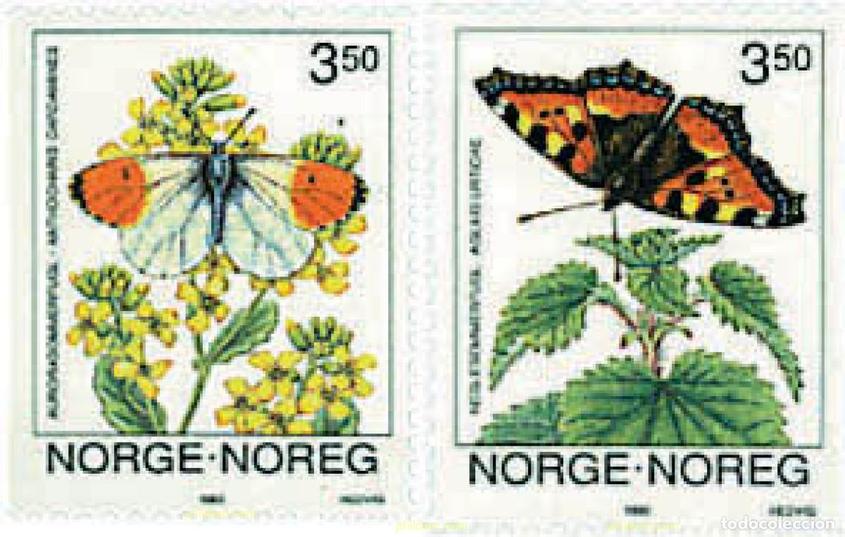 Sellos: 94901 MNH NORUEGA 1993 MARIPOSAS