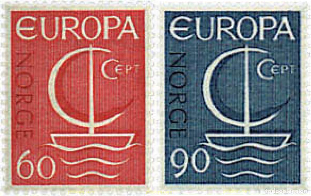 Sellos: 62112 MNH NORUEGA 1966 EUROPA CEPT. NAVIO EUROPA