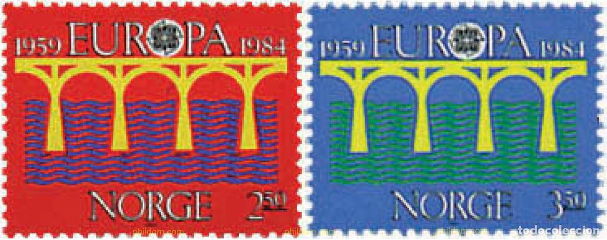 Sellos: 62574 MNH NORUEGA 1984 EUROPA CEPT. 25 ANIVERSARIO DE LA CEPT