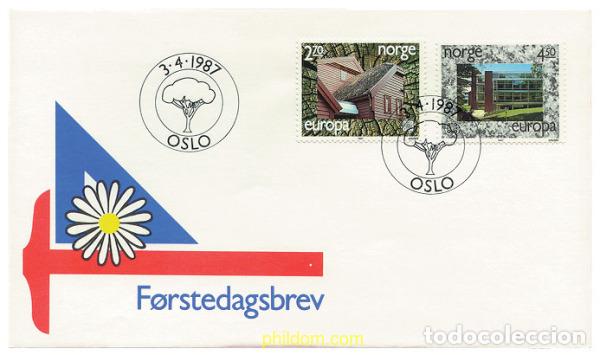 Francobolli: 24130 MNH NORUEGA 1987 EUROPA CEPT. ARQUITECTURA MODERNA