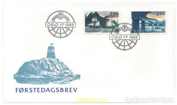 Francobolli: 24166 MNH NORUEGA 1988 EUROPA CEPT. TRANSPORTE Y MEDIOS DE COMUNICACION