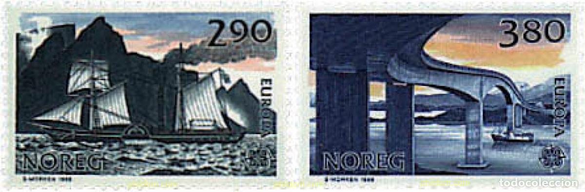 Francobolli: 62705 MNH NORUEGA 1988 EUROPA CEPT. TRANSPORTE Y MEDIOS DE COMUNICACION
