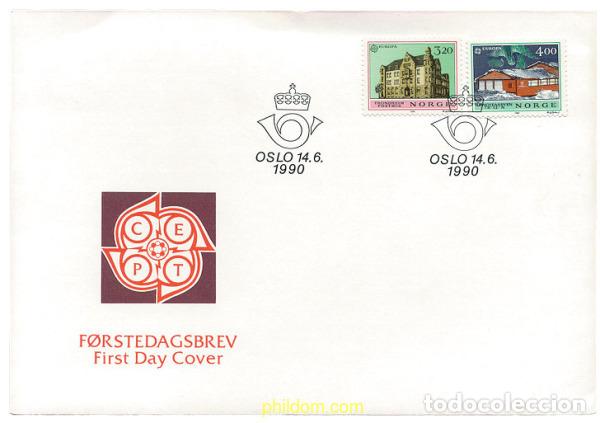 Sellos: 24240 MNH NORUEGA 1990 EUROPA CEPT. OFICINAS POSTALES