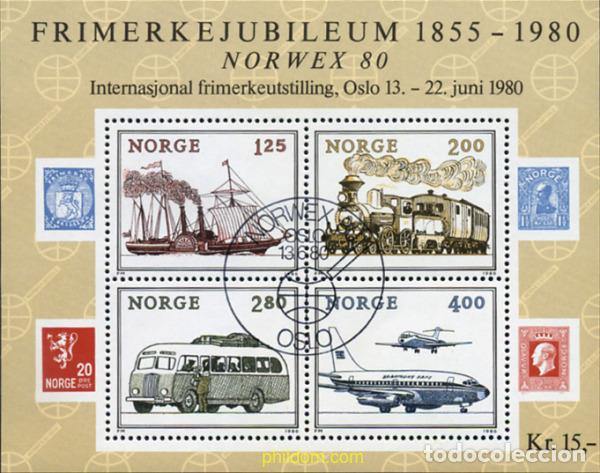 Sellos: 370618 USED NORUEGA 1980 NORWEX 80. EXPSICION FILATELICA INTERNACIONAL