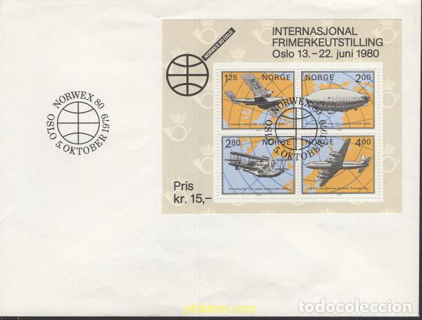 Sellos: 540798 MNH NORUEGA 1980 NORWEX 80. EXPSICION FILATELICA INTERNACIONAL