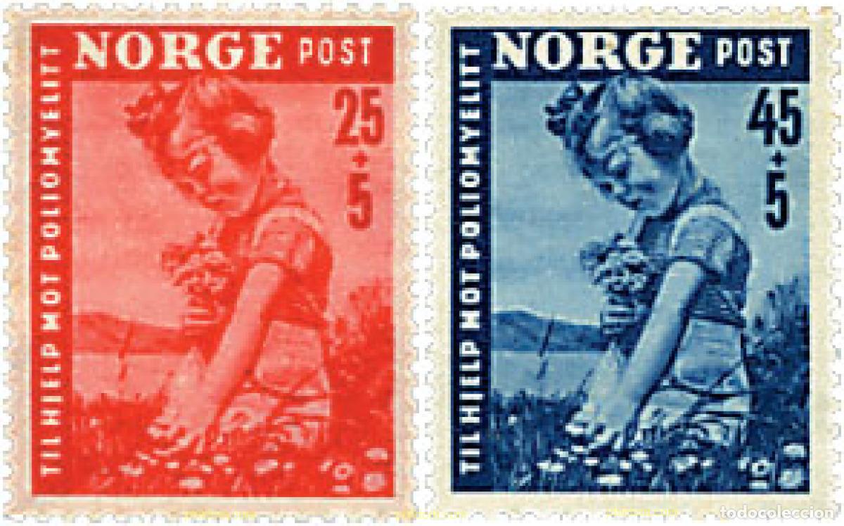 Sellos: 94869 MNH NORUEGA 1950 PRO POLIOMIELITIS