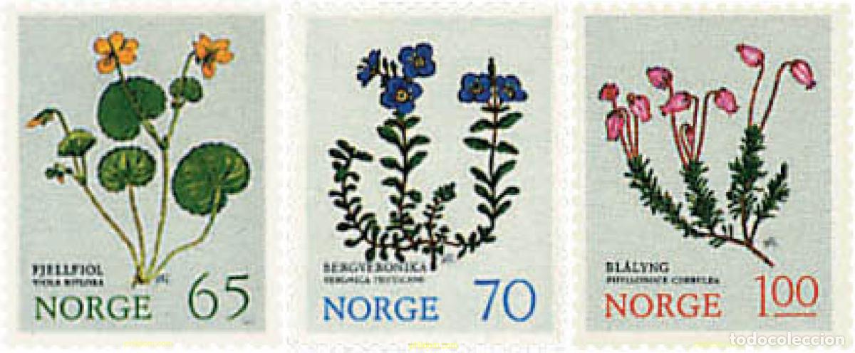 Sellos: 94879 MNH NORUEGA 1973 FLORES ALPINAS