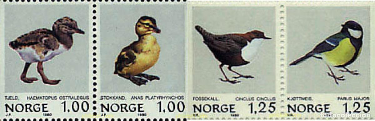 Sellos: 170692 MNH NORUEGA 1980 AVES