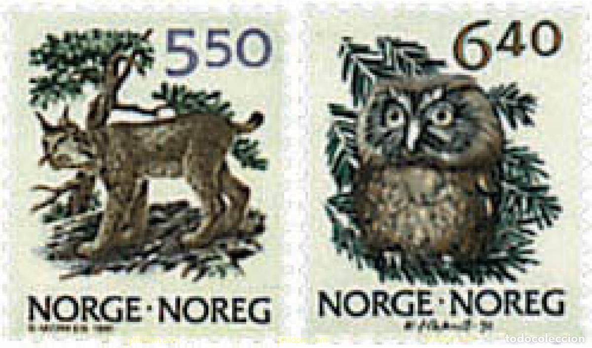 Sellos: 68421 MNH NORUEGA 1991 NATURALEZA