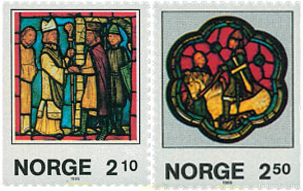 Sellos: 68403 MNH NORUEGA 1986 NAVIDAD. ROSETON DE LA CATEDRAL DE NIDAROS.