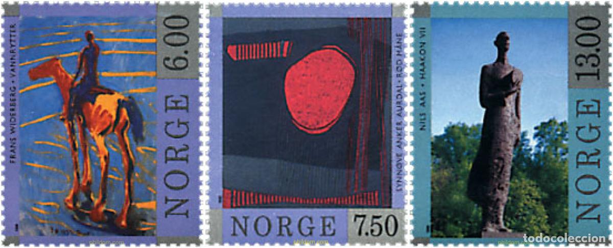 Sellos: 35556 MNH NORUEGA 1998 ARTE CONTEMPORANEO