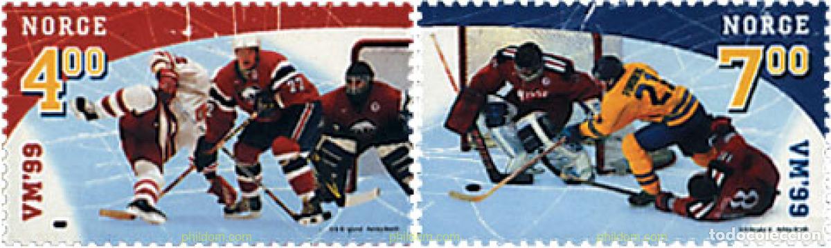 Sellos: 68474 MNH NORUEGA 1999 CAMPEONATO DEL MUNDO DE HOCKEY