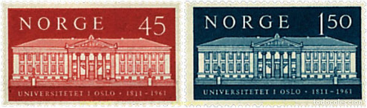Sellos: 37098 MNH NORUEGA 1961 150 ANIVERSARIO DE LA UNIVERSIDAD DE OSLO