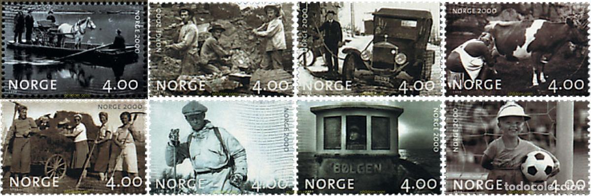 Sellos: 227675 MNH NORUEGA 1999 SERIE DEL MILENARIO