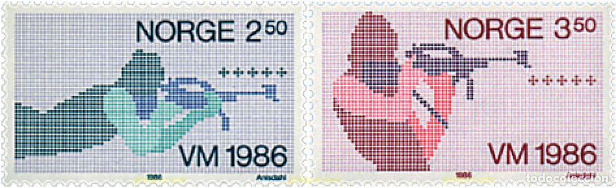 Sellos: 68402 MNH NORUEGA 1986 CAMPEONATOS DEL MUNDO DE BIATHLON