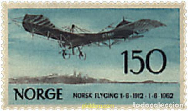 Sellos: 672782 HINGED NORUEGA 1962 AVIACION PIONERA.