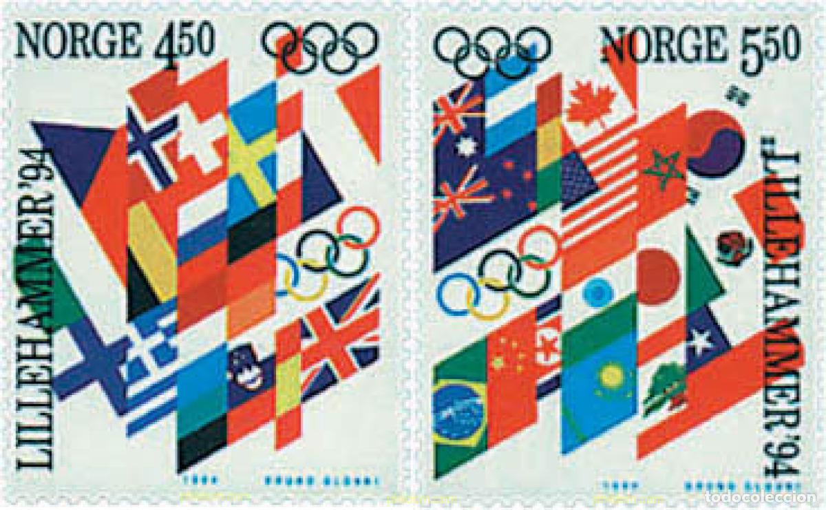 Sellos: 263874 MNH NORUEGA 1994 17 JUEGOS OLIMPICOS INVIERNO LILLEHAMMER 1994